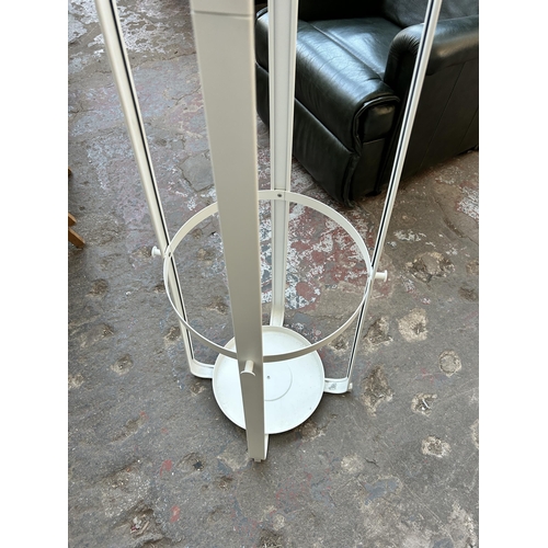 106 - A modern white metal coat stand - approx. 170cm high