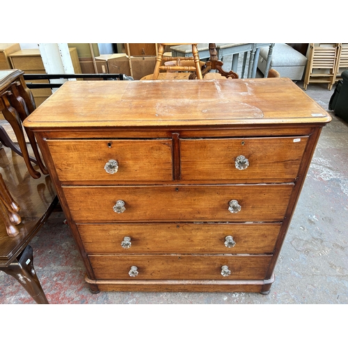 117 - A Victorian mahogany chest of drawers - approx. 121cm high x 118cm wide x 52cm deep