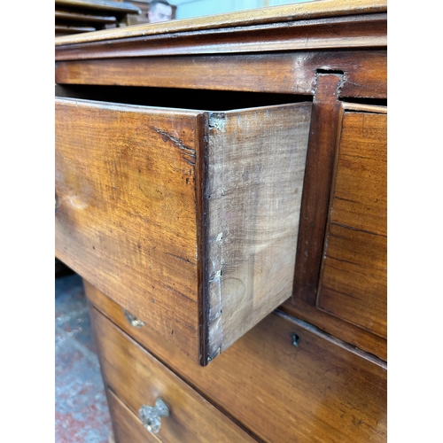 117 - A Victorian mahogany chest of drawers - approx. 121cm high x 118cm wide x 52cm deep