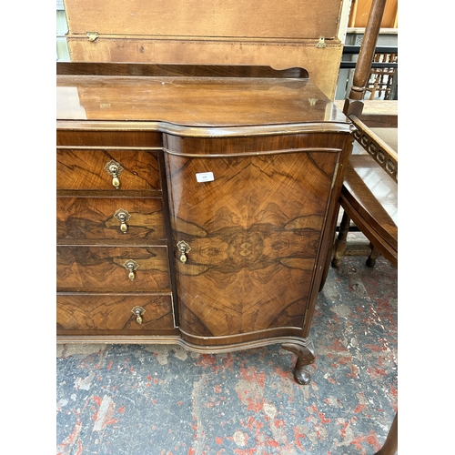 123 - A Beithcraft walnut sideboard on cabriole supports