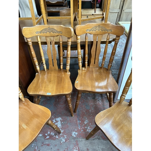 157 - Four Philip Laite Furniture beech farmhouse dining chairs