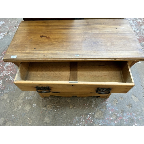 30 - An Edwardian satinwood chest of drawers - approx. 80cm high x 99cm wide x 48cm deep