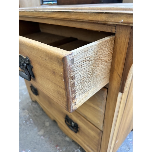 30 - An Edwardian satinwood chest of drawers - approx. 80cm high x 99cm wide x 48cm deep