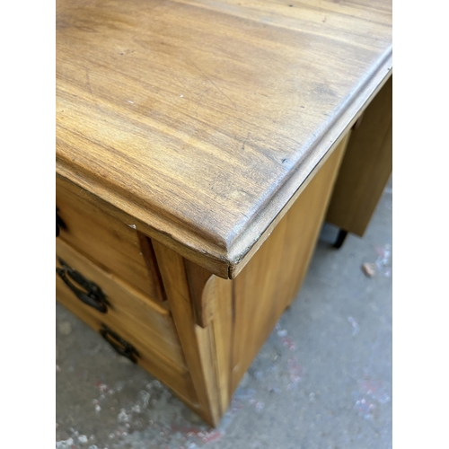 30 - An Edwardian satinwood chest of drawers - approx. 80cm high x 99cm wide x 48cm deep