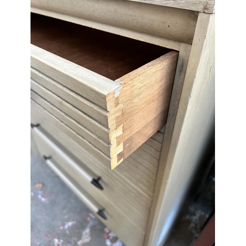 32 - A 1960s Lebus Link Furniture limed oak chest of drawers - approx. 98cm high x 76cm wide x 42cm deep