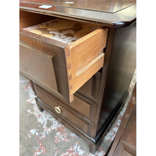 35 - A Stag Minstrel mahogany bedside chest of drawers