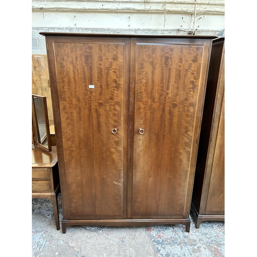 38 - A Stag Minstrel mahogany double wardrobe