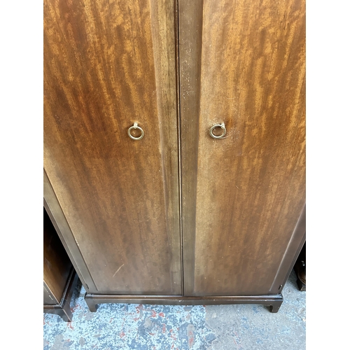 39 - A Stag Minstrel mahogany double wardrobe