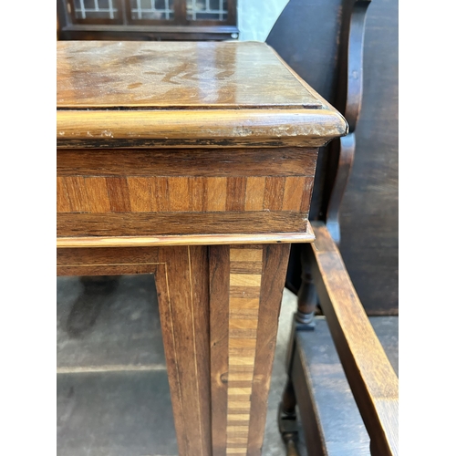 47 - A Victorian inlaid rosewood and walnut pier cabinet - approx. 104cm high x 76cm wide x 30cm deep