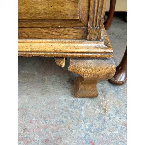 178 - An Edwardian Ralph Johnson Warrington carved oak bureau