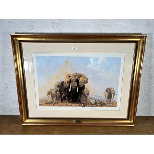 230 - A framed David Shepherd Elephants in the Tsavo National Park pencil signed limited edition 93/185 pr... 