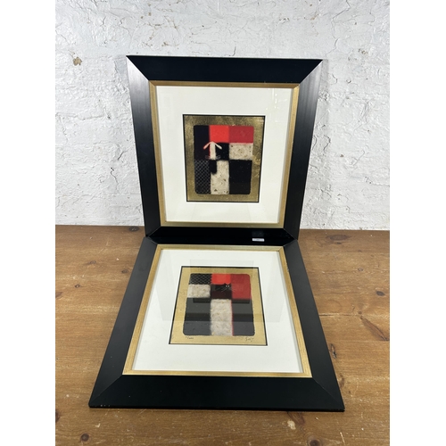 299 - Two framed Govinder Nazran signed limited edition 2/600 prints - approx. 55cm high x 50cm wide