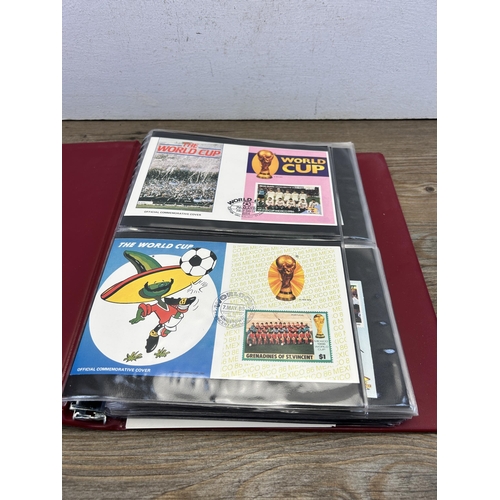 548 - A 1974 The World Cup Album containing Mexico 1986 World Cup Official commemorative First Day Covers