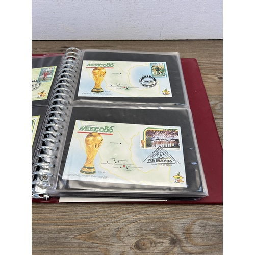 548 - A 1974 The World Cup Album containing Mexico 1986 World Cup Official commemorative First Day Covers