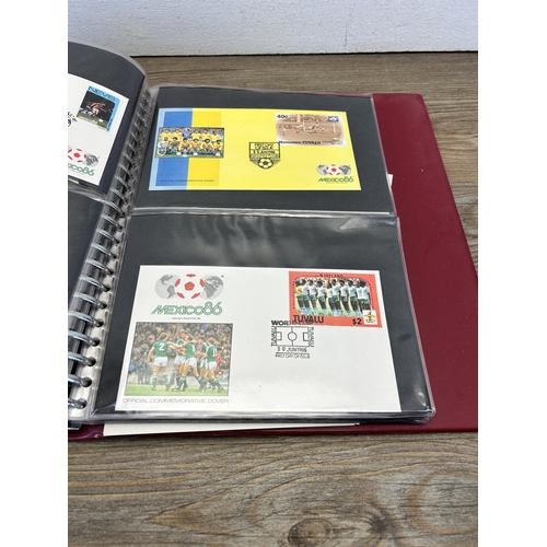 548 - A 1974 The World Cup Album containing Mexico 1986 World Cup Official commemorative First Day Covers