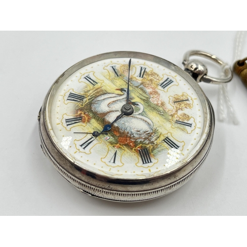 2224 - A Victorian Elgin National Watch Co. grade 57 hallmarked Birmingham silver cased open face key wind ... 