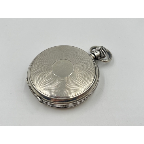 2228 - A George V hallmarked Birmingham silver cased open face hand wind pocket watch, dated 1935