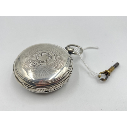 2229 - A Victorian Wheeler & Gee of Cardiff hallmarked Birmingham silver cased open face key wind pocket wa... 