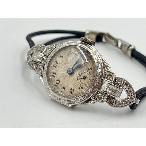 An Art Deco Breguet HSPG 18ct white gold and diamond cocktail