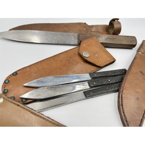 2341 - Eight vintage knives to include William Rodgers etc.