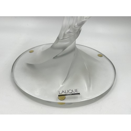 338A - A Lalique 'Trophee' crystal ice skating trophy signed C032 to base - approx. 32cm high