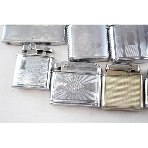 668 - Twelve vintage cigarette lighters to include Colibri, Ronson, Mosda etc.