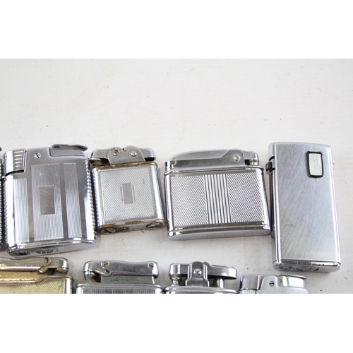 668 - Twelve vintage cigarette lighters to include Colibri, Ronson, Mosda etc.