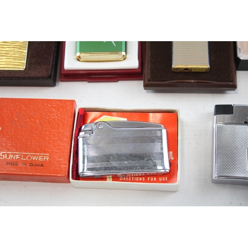 669 - Eight boxed vintage cigarette lighters to include Colibri, Sigma etc.