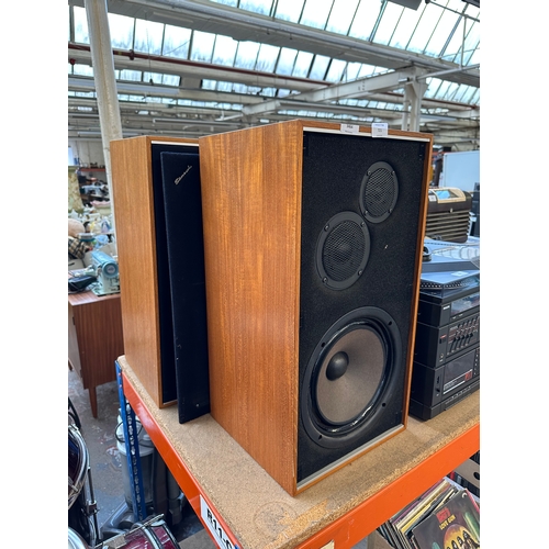 721 - A pair of mid 1970s Sansui ES-200 three-way 8Ω hi-fi speakers