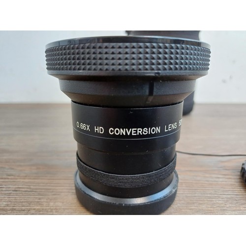 682 - A cased Raynox 0.66X ∅72mm HD wide angle conversion lens fitted with RT5255 adaptor tube