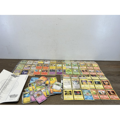 497 - A collection of Pokémon trading cards to include Unified Minds, Burning Shadows, 1999 Fossil and Tea... 