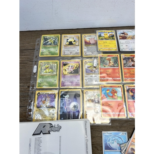 497 - A collection of Pokémon trading cards to include Unified Minds, Burning Shadows, 1999 Fossil and Tea... 