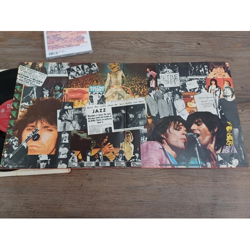 761 - Three Rolling Stones items, 'The Rolling Stones' mono LP (LK 4605), 'Get Stoned' 2LP and 'Forty Lick... 