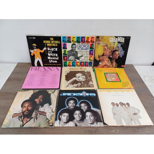 762 - A collection of LP vinyl records to include Marvin Gaye, Diana Ross, Ike & Tina Turner, Eddy Grant, ... 