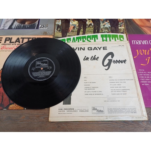 767 - A collection of soul LP vinyl records to include Marvin Gaye 'In The Groove' (TML 11091), Aretha Fra... 