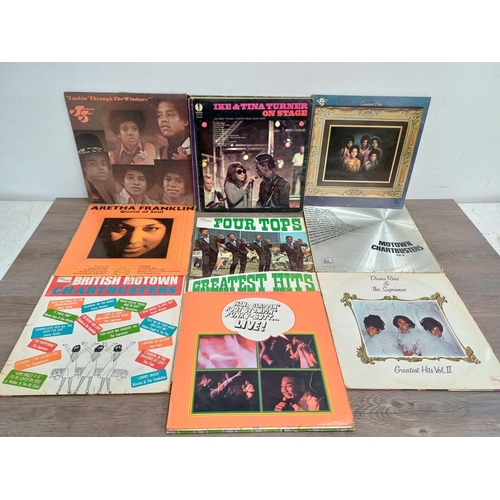 767 - A collection of soul LP vinyl records to include Marvin Gaye 'In The Groove' (TML 11091), Aretha Fra... 