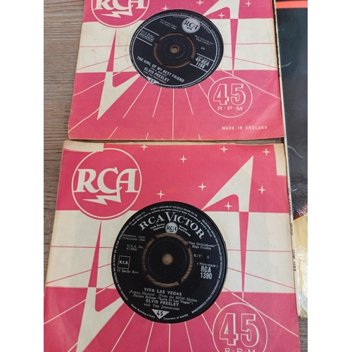 768 - Eight Elvis Presley vinyl records to include 'A Mess of Blues', 'Viva Las Vegas', 'It's Now or Never... 