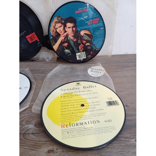 771 - Six vinyl picture discs, Pat Benetar, Culture Club, Gloria Estefan (shaped), INXS, Spandau Ballet an... 