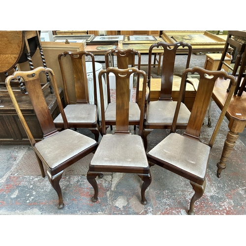 226 - Six early 20th century mahogany dining chairs