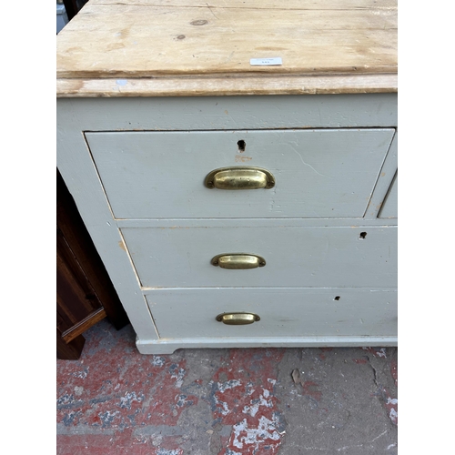 141 - A Victorian painted pine chest of drawers - approx. 80cm high x 102cm wide x 43cm deep