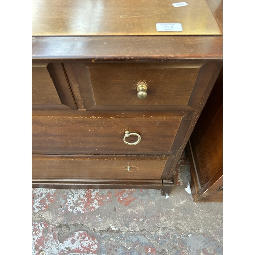 171A - A Stag Minstrel mahogany chest of drawers - approx. 72cm high x 82cm wide x 46cm deep