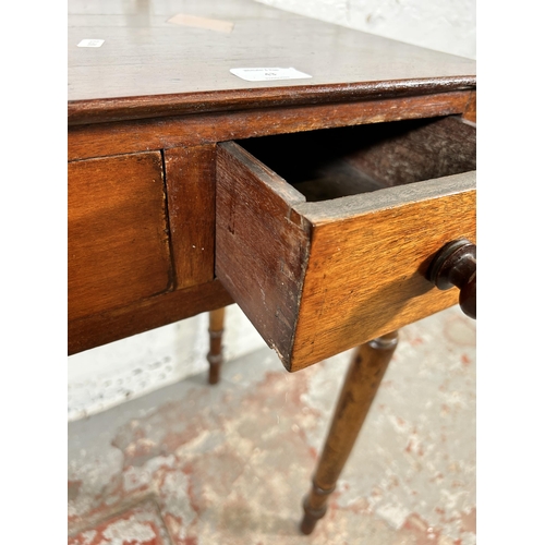 43 - A 19th century inlaid mahogany console table - approx. 75cm high x 91cm wide x 43cm deep