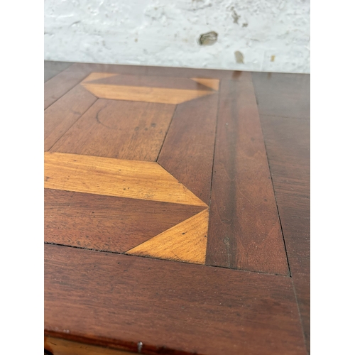 43 - A 19th century inlaid mahogany console table - approx. 75cm high x 91cm wide x 43cm deep