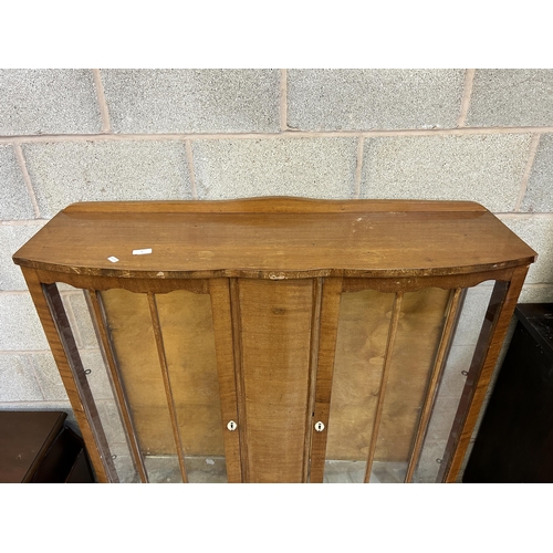 6 - A walnut display cabinet