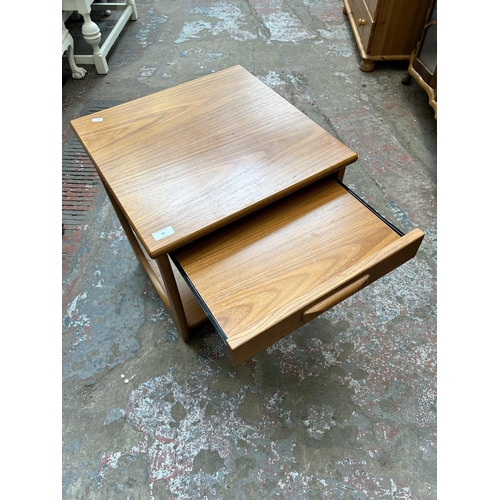 84 - A G Plan teak side table - approx. 52cm high x 49cm wide x 49cm deep