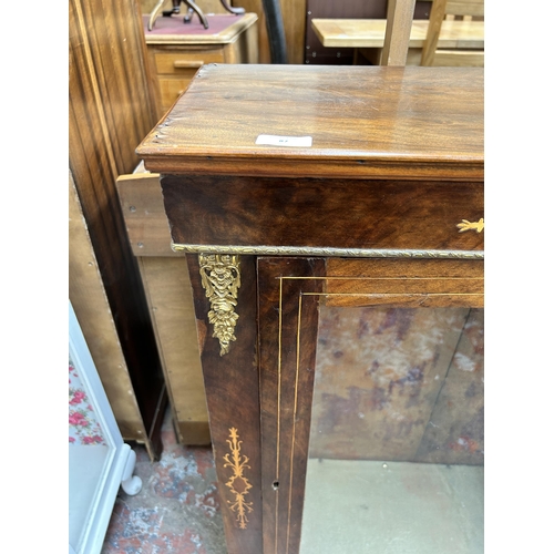 87 - A Victorian inlaid walnut and ormolu mounted pier cabinet  - approx. 95cm high x 72cm wide x 30cm de... 