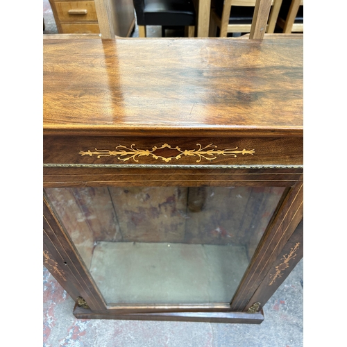 87 - A Victorian inlaid walnut and ormolu mounted pier cabinet  - approx. 95cm high x 72cm wide x 30cm de... 