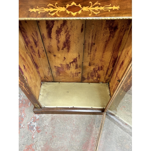 87 - A Victorian inlaid walnut and ormolu mounted pier cabinet  - approx. 95cm high x 72cm wide x 30cm de... 