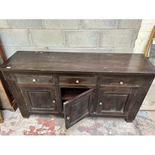 9 - A modern hardwood sideboard - approx. 90cm high x 170cm wide x 48cm deep