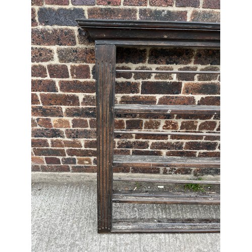 28A - A Georgian oak plate rack